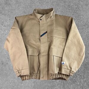 Workrite Bomber Jacket Mens XL Brown Flame Resistant FR Industrial Workwear
